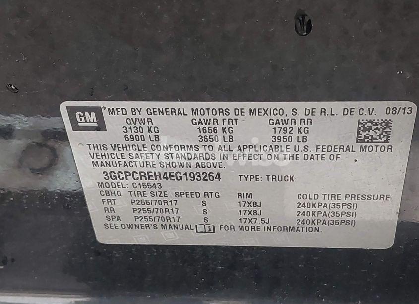 Photo 9 of 2014 Chevrolet Silverado 1500 1LT (VIN 3GCPCREH4EG193264)