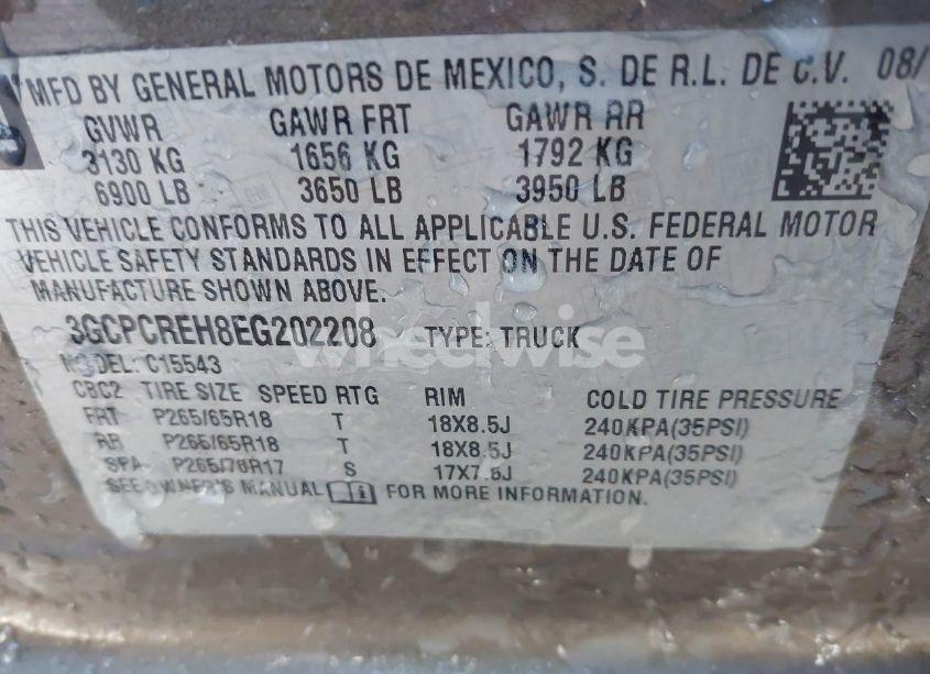 Photo 9 of 2014 Chevrolet Silverado 1500 1LT (VIN 3GCPCREH8EG202208)