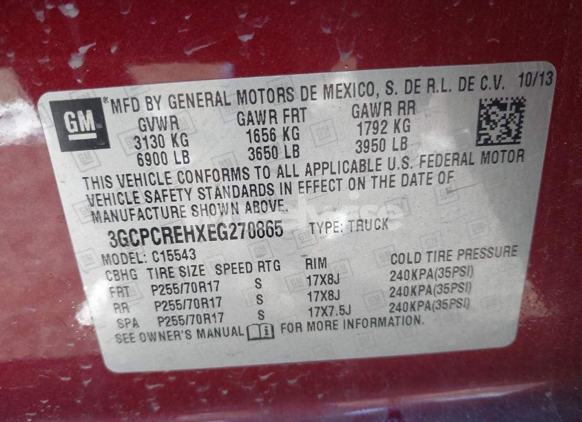 Photo 9 of 2014 Chevrolet Silverado 1500 1LT (VIN 3GCPCREHXEG270865)