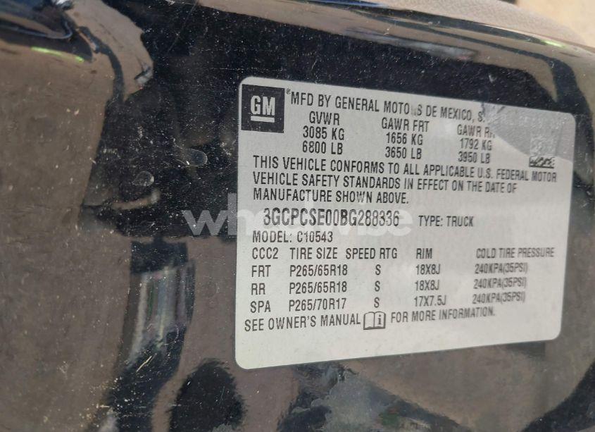 Photo 9 of 2011 Chevrolet Silverado 1500 LT (VIN 3GCPCSE00BG288336)