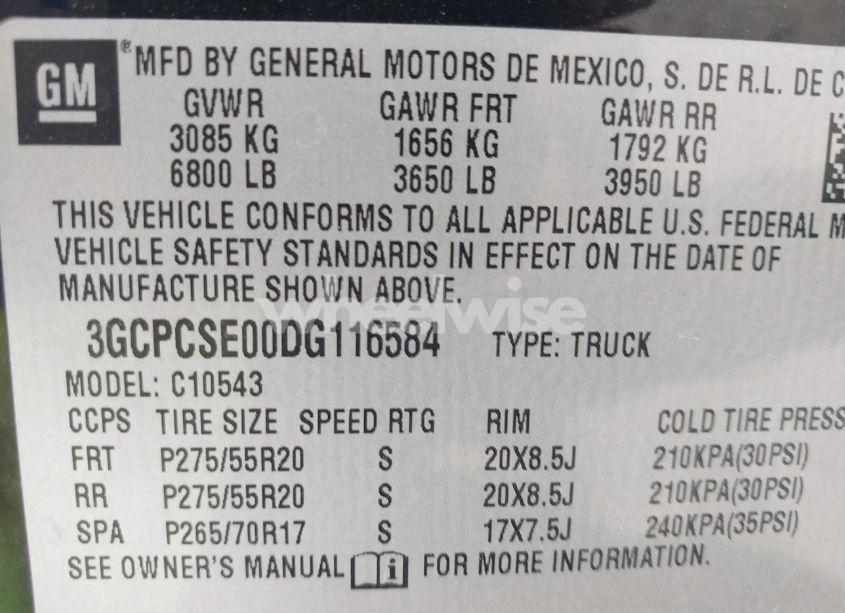 Photo 9 of 2013 Chevrolet Silverado 1500 LT (VIN 3GCPCSE00DG116584)