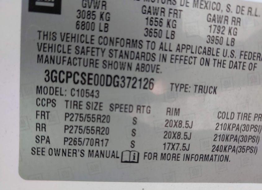 Photo 9 of 2013 Chevrolet Silverado 1500 LT (VIN 3GCPCSE00DG372126)