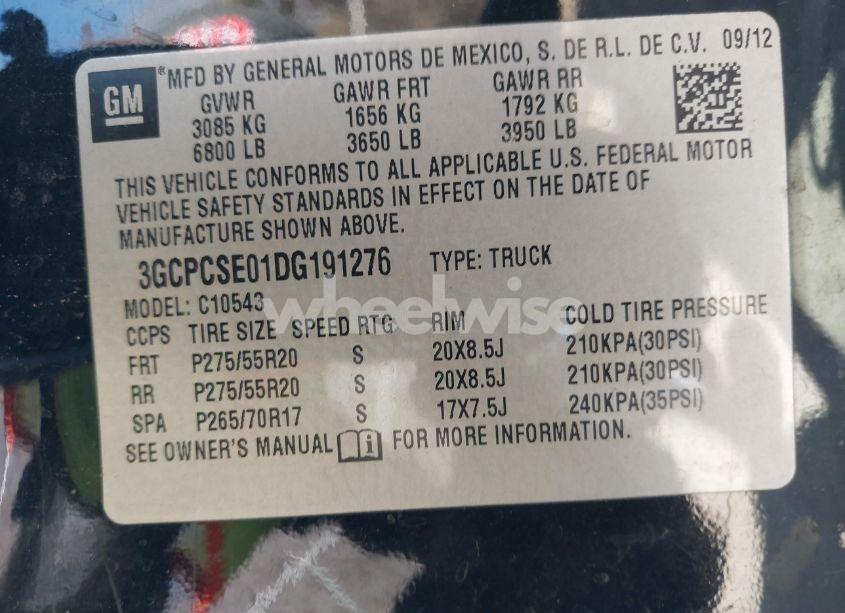 Photo 9 of 2013 Chevrolet Silverado 1500 LT (VIN 3GCPCSE01DG191276)