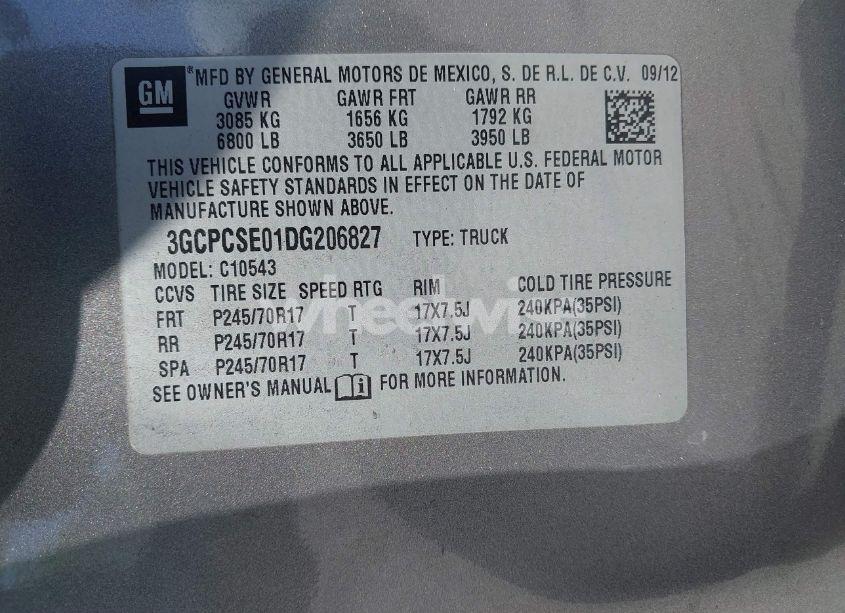 Photo 9 of 2013 Chevrolet Silverado 1500 LT (VIN 3GCPCSE01DG206827)