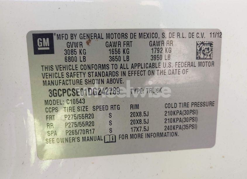 Photo 9 of 2013 Chevrolet Silverado 1500 LT (VIN 3GCPCSE01DG242789)