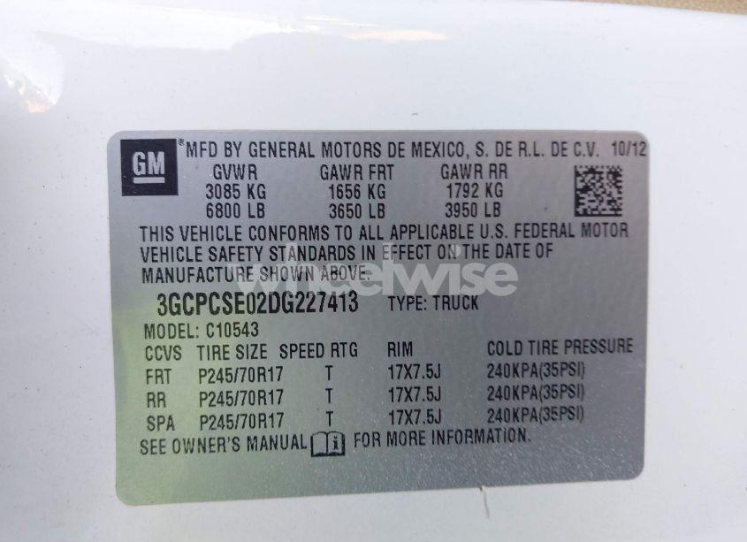 Photo 9 of 2013 Chevrolet Silverado 1500 LT (VIN 3GCPCSE02DG227413)