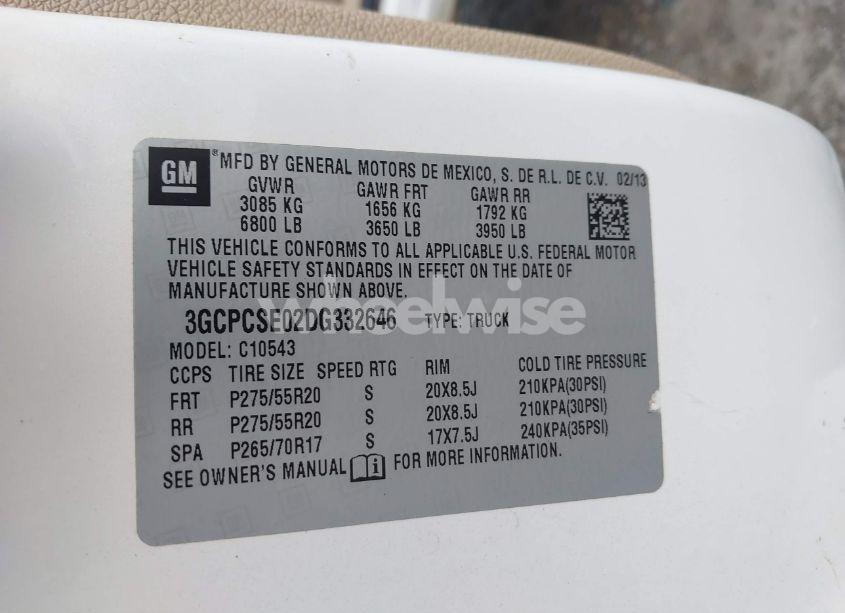 Photo 9 of 2013 Chevrolet Silverado 1500 LT (VIN 3GCPCSE02DG332646)