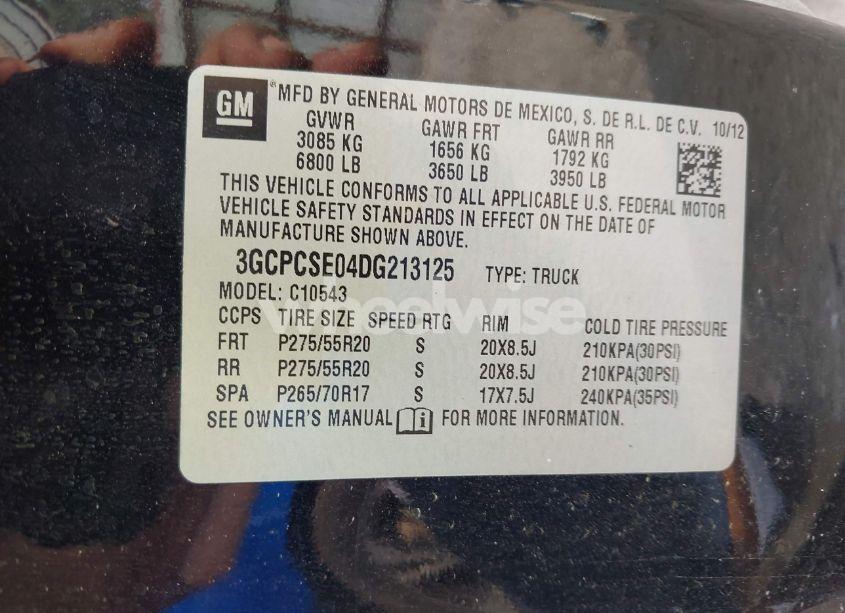 Photo 9 of 2013 Chevrolet Silverado 1500 LT (VIN 3GCPCSE04DG213125)