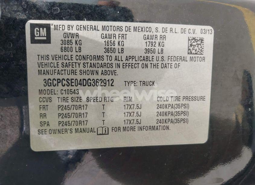 Photo 9 of 2013 Chevrolet Silverado 1500 LT (VIN 3GCPCSE04DG362912)