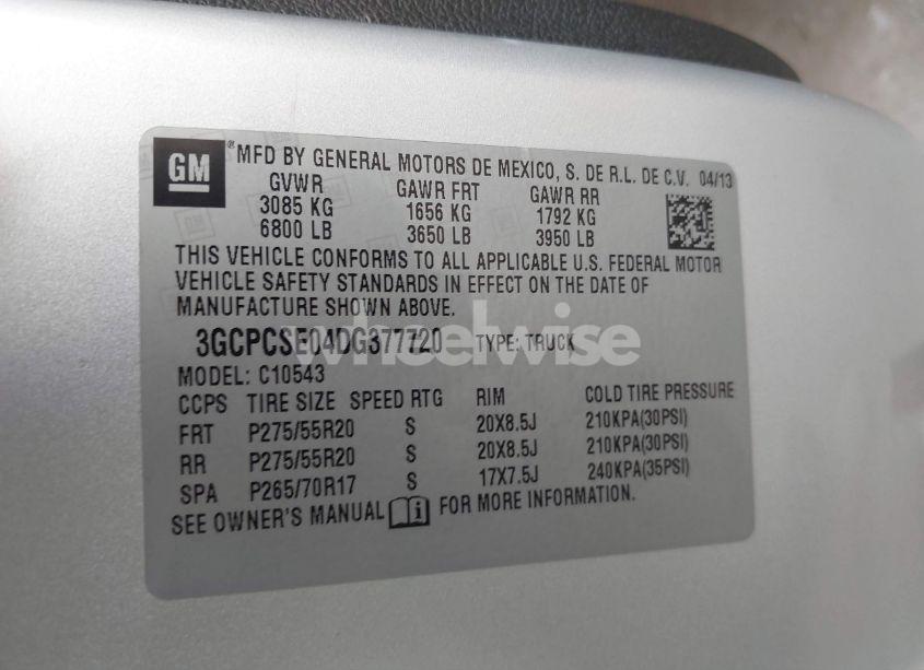 Photo 9 of 2013 Chevrolet Silverado 1500 LT (VIN 3GCPCSE04DG377720)