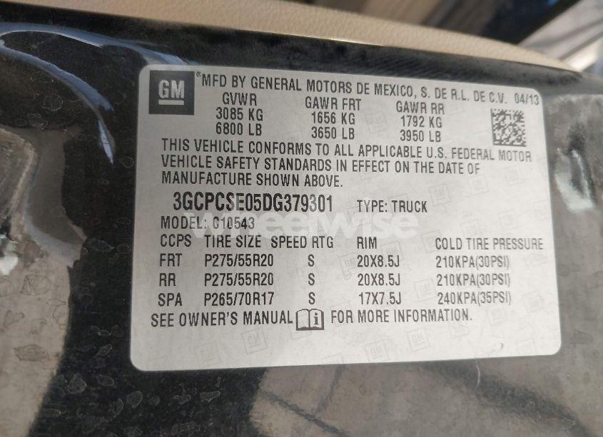 Photo 9 of 2013 Chevrolet Silverado 1500 LT (VIN 3GCPCSE05DG379301)