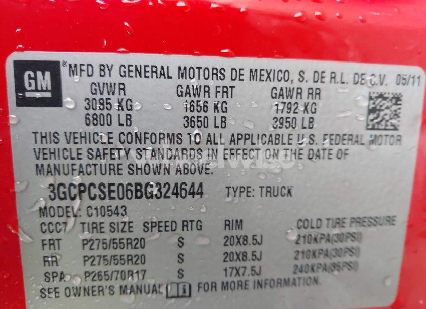 Photo 9 of 2011 Chevrolet Silverado 1500 LT (VIN 3GCPCSE06BG324644)