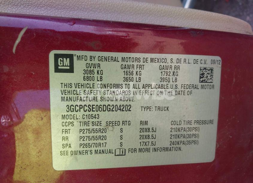 Photo 9 of 2013 Chevrolet Silverado 1500 LT (VIN 3GCPCSE06DG204202)