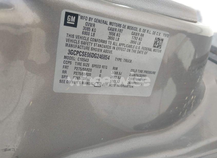 Photo 9 of 2013 Chevrolet Silverado 1500 LT (VIN 3GCPCSE06DG246854)