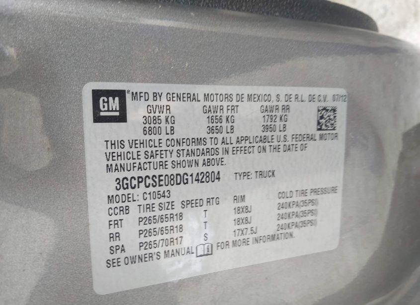 Photo 9 of 2013 Chevrolet Silverado 1500 LT (VIN 3GCPCSE08DG142804)