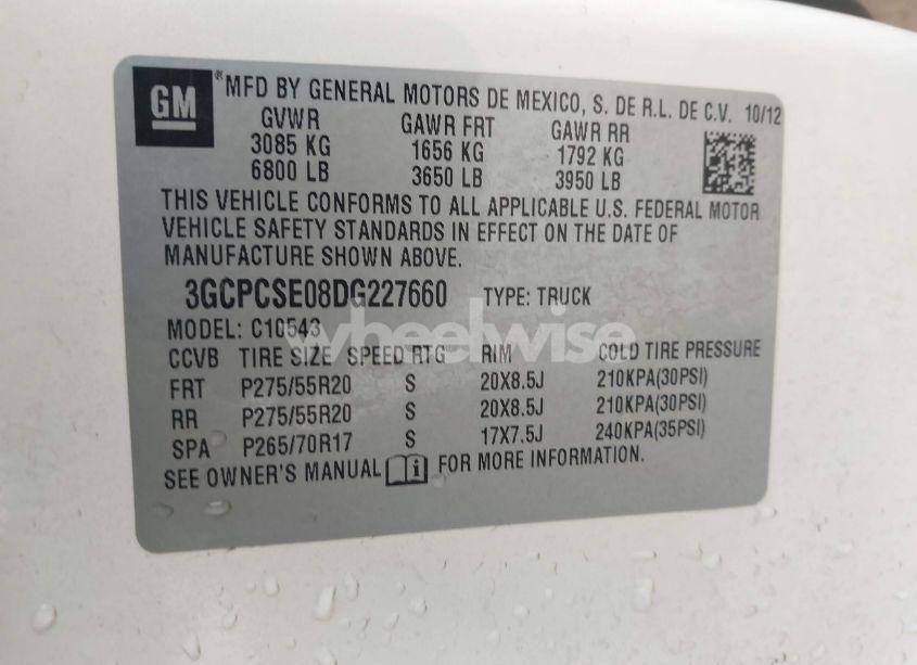 Photo 9 of 2013 Chevrolet Silverado 1500 LT (VIN 3GCPCSE08DG227660)