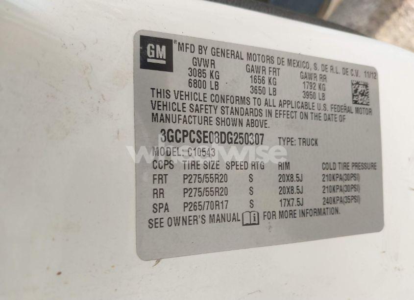 Photo 9 of 2013 Chevrolet Silverado 1500 LT (VIN 3GCPCSE08DG250307)