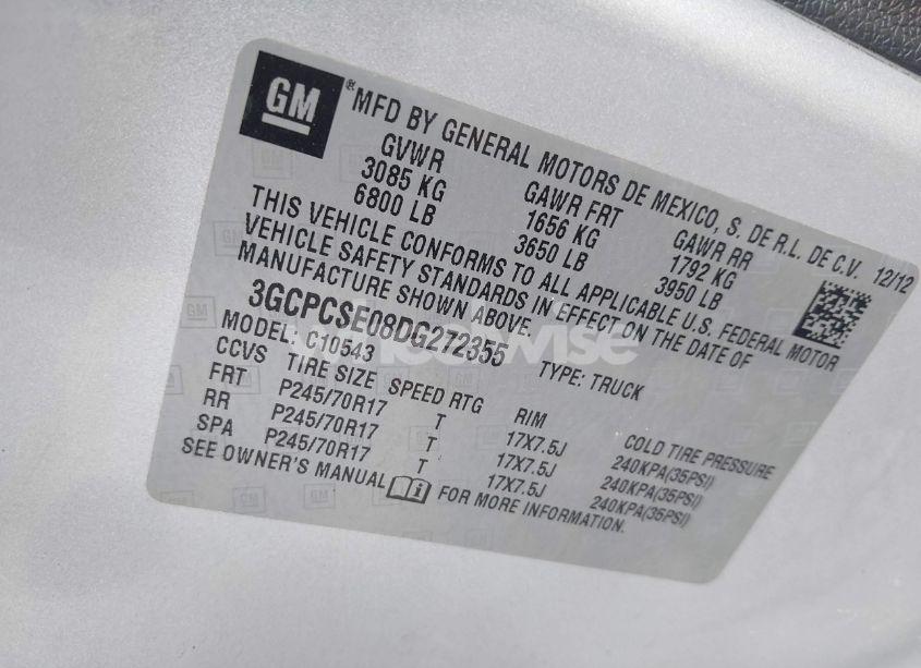 Photo 9 of 2013 Chevrolet Silverado 1500 LT (VIN 3GCPCSE08DG272355)