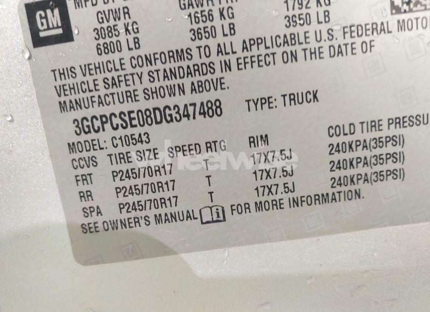 Photo 9 of 2013 Chevrolet Silverado 1500 LT (VIN 3GCPCSE08DG347488)
