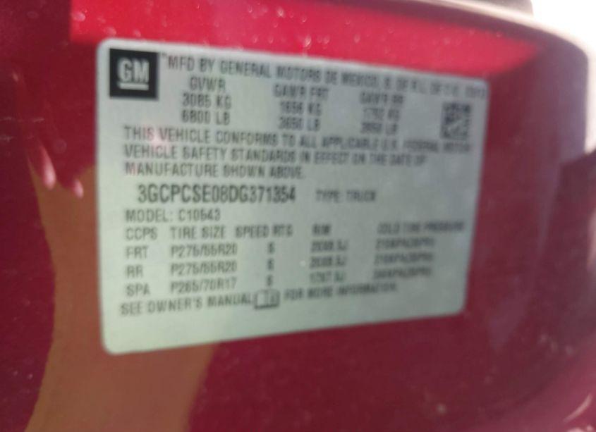 Photo 9 of 2013 Chevrolet Silverado 1500 LT (VIN 3GCPCSE08DG371354)