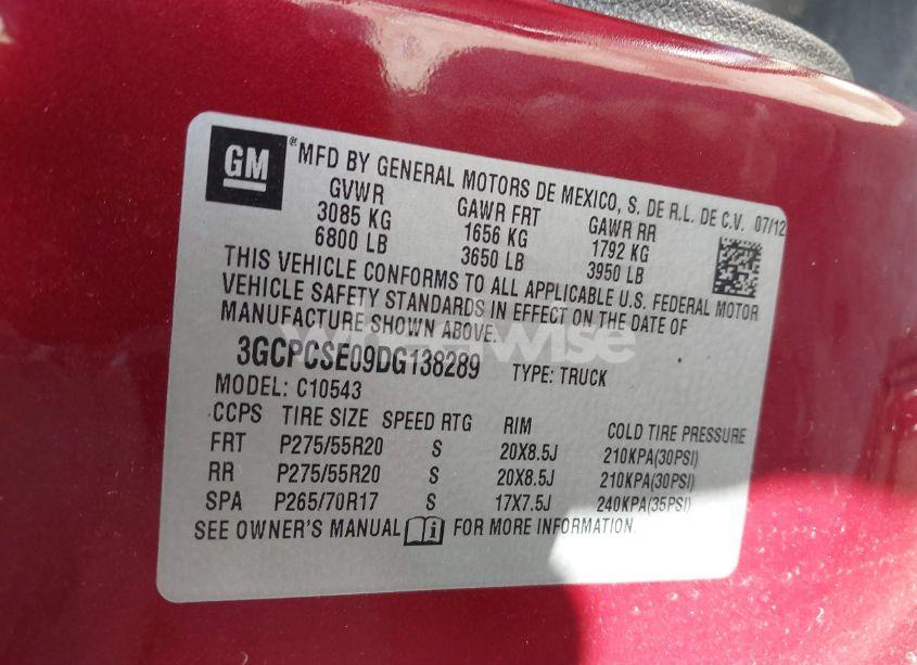 Photo 9 of 2013 Chevrolet Silverado 1500 LT (VIN 3GCPCSE09DG138289)
