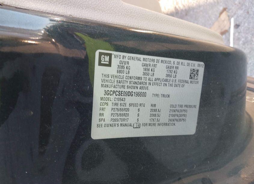 Photo 9 of 2013 Chevrolet Silverado 1500 LT (VIN 3GCPCSE09DG196600)