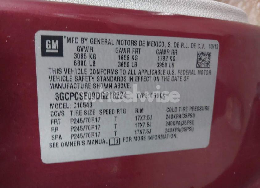 Photo 9 of 2013 Chevrolet Silverado 1500 LT (VIN 3GCPCSE09DG218224)