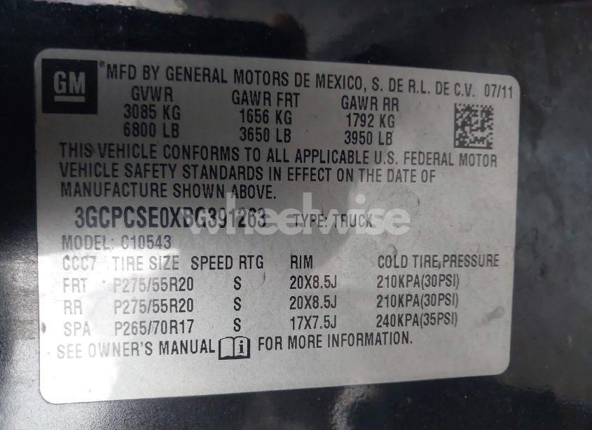 Photo 9 of 2011 Chevrolet Silverado 1500 LT (VIN 3GCPCSE0XBG391263)