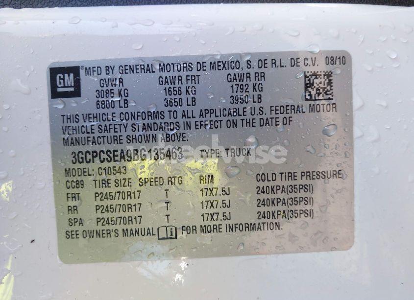 Photo 9 of 2011 Chevrolet Silverado 1500 LT (VIN 3GCPCSEA9BG135463)