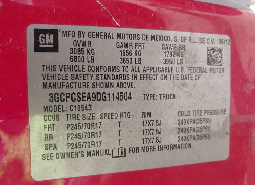 Photo 9 of 2013 Chevrolet Silverado 1500 LT (VIN 3GCPCSEA9DG114504)