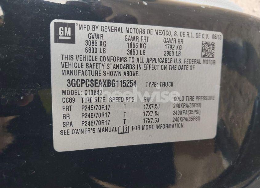 Photo 9 of 2011 Chevrolet Silverado 1500 LT (VIN 3GCPCSEAXBG115254)