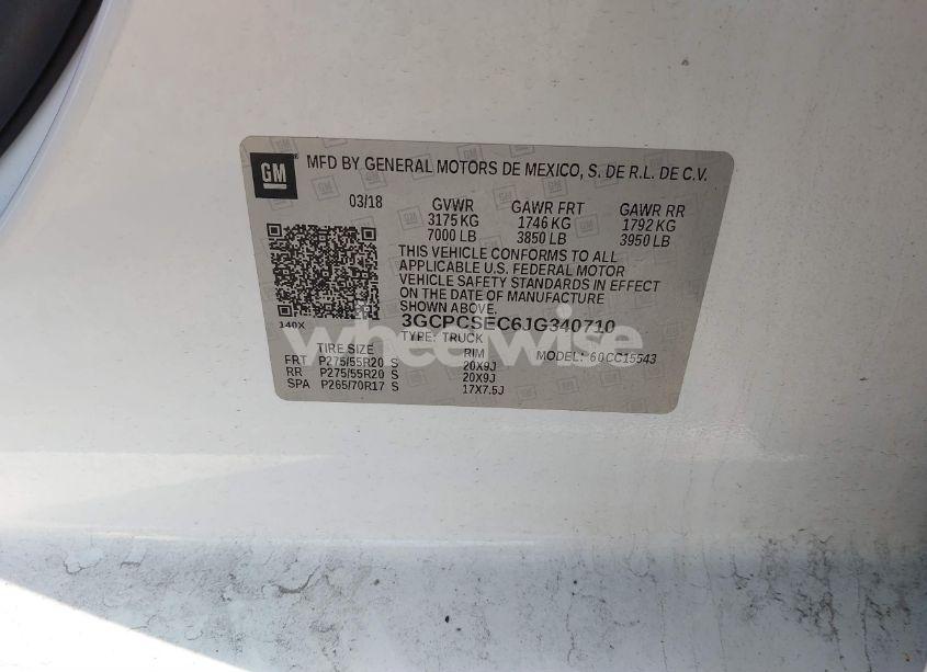 Photo 9 of 2018 Chevrolet Silverado 1500 1LZ (VIN 3GCPCSEC6JG340710)