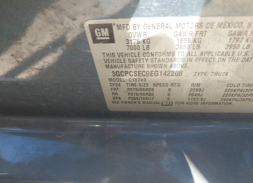 Photo 9 of 2014 Chevrolet Silverado 1500 1LZ (VIN 3GCPCSEC9EG142208)