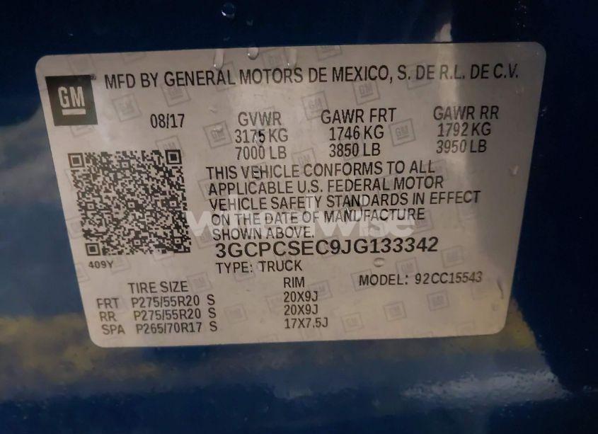 Photo 9 of 2018 Chevrolet Silverado 1500 1LZ (VIN 3GCPCSEC9JG133342)