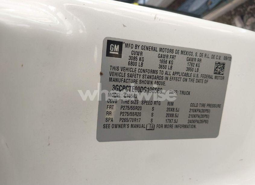 Photo 9 of 2013 Chevrolet Silverado 1500 LTZ (VIN 3GCPCTE00DG196569)