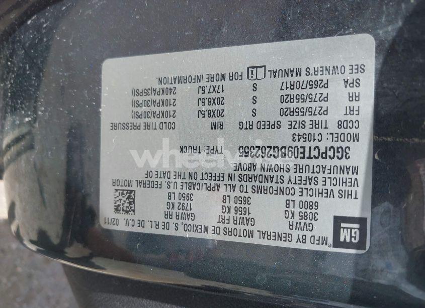 Photo 9 of 2011 Chevrolet Silverado 1500 LTZ (VIN 3GCPCTE09BG262355)