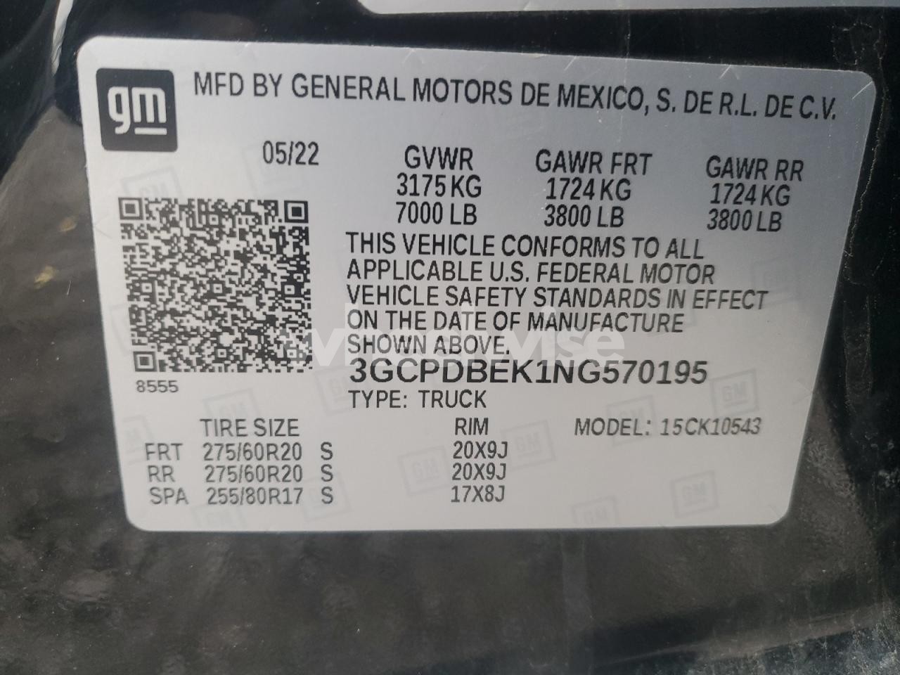 Photo 13 of 2022 CHEVROLET SILVERADO K1500 CUSTOM (VIN 3GCPDBEK1NG570195)