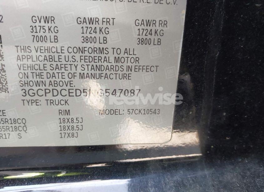 Photo 9 of 2022 Chevrolet Silverado 1500 4WD SHORT BED CUSTOM TRAIL BOSS (VIN 3GCPDCED5NG547087)