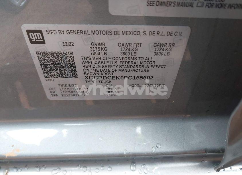 Photo 9 of 2023 Chevrolet Silverado 1500 4WD SHORT BED CUSTOM TRAIL BOSS (VIN 3GCPDCEK0PG165602)