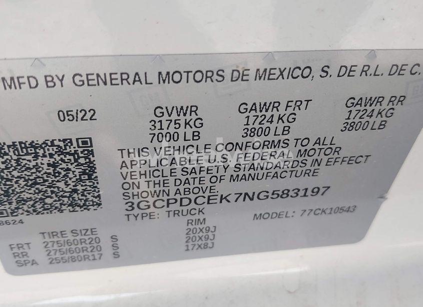 Photo 9 of 2022 Chevrolet Silverado 1500 4WD SHORT BED CUSTOM TRAIL BOSS (VIN 3GCPDCEK7NG583197)
