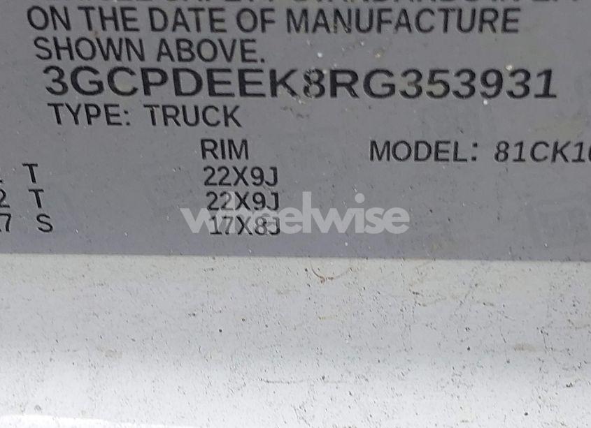 Photo 9 of 2024 Chevrolet Silverado 1500 4WD SHORT BED RST (VIN 3GCPDEEK8RG353931)