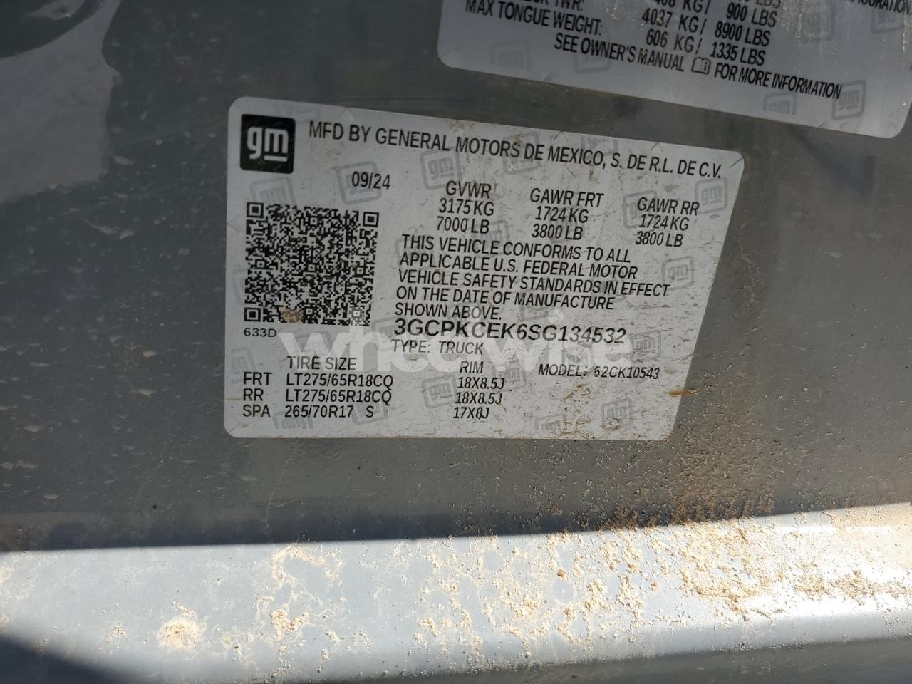 Photo 12 of 2025 CHEVROLET SILVERADO K1500 TRAIL BOSS CUSTOM (VIN 3GCPKCEK6SG134532)