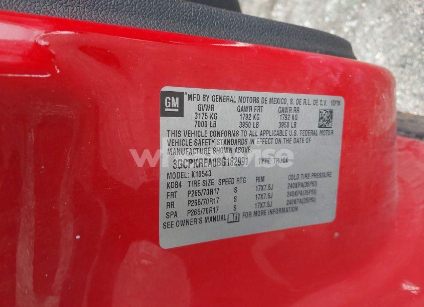 Photo 9 of 2011 Chevrolet Silverado 1500 LS (VIN 3GCPKREA0BG182991)