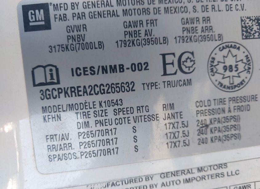 Photo 9 of 2012 Chevrolet Silverado 1500 LS (VIN 3GCPKREA2CG265632)