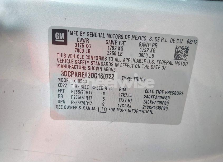 Photo 9 of 2013 Chevrolet Silverado 1500 LS (VIN 3GCPKREA2DG160722)