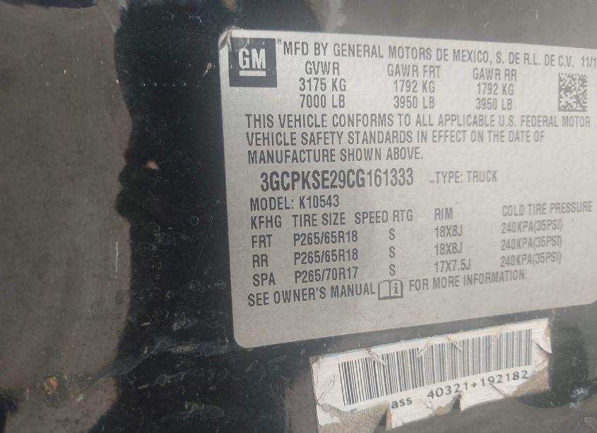 Photo 9 of 2012 Chevrolet Silverado 1500 LT (VIN 3GCPKSE29CG161333)