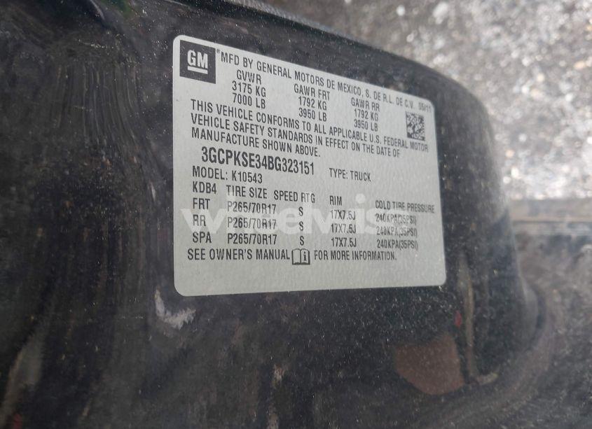 Photo 9 of 2011 Chevrolet Silverado 1500 LT (VIN 3GCPKSE34BG323151)