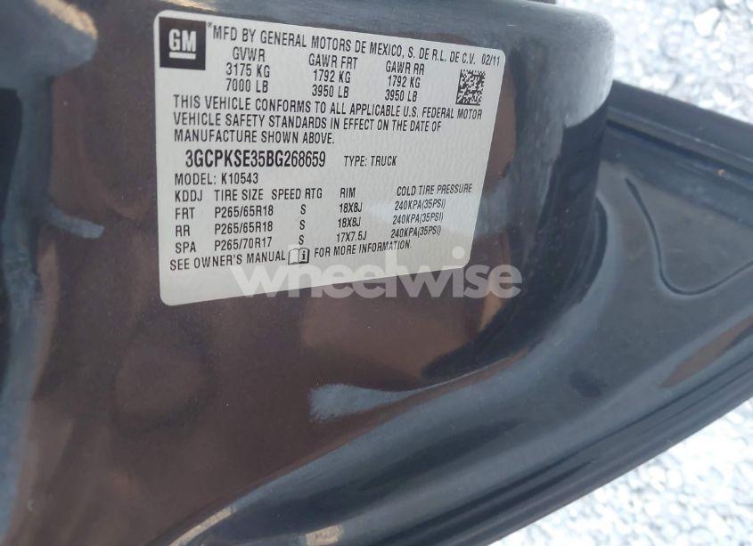 Photo 9 of 2011 Chevrolet Silverado 1500 LT (VIN 3GCPKSE35BG268659)