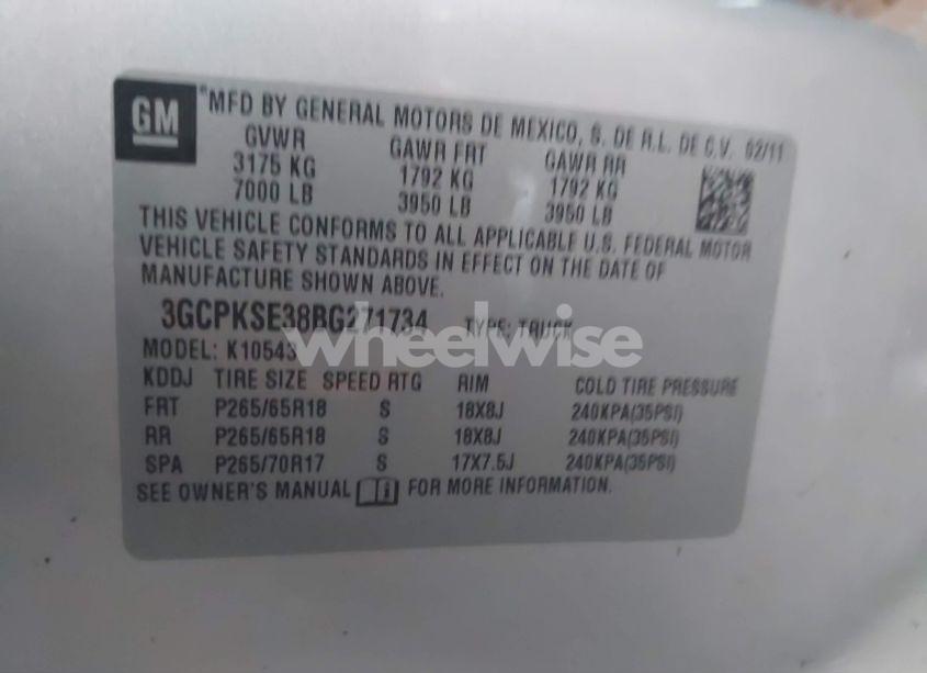 Photo 9 of 2011 Chevrolet Silverado 1500 LT (VIN 3GCPKSE38BG271734)