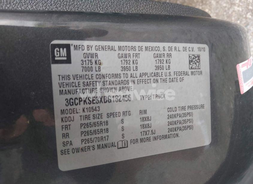 Photo 9 of 2011 Chevrolet Silverado 1500 LT (VIN 3GCPKSE3XBG182456)